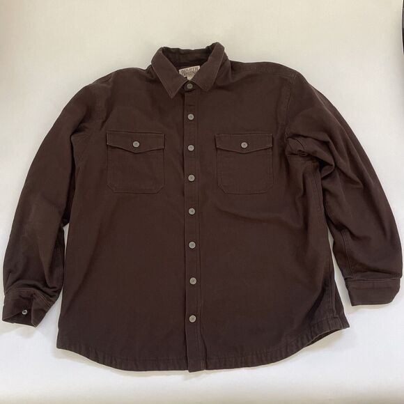 Duluth Trading Jacket Mens 2XL TALL Canvas Work Barn Chore Coat HEAVY LINED Snap - Picture 1 of 11
